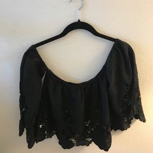 LF Black Off-the-Shoulder Top